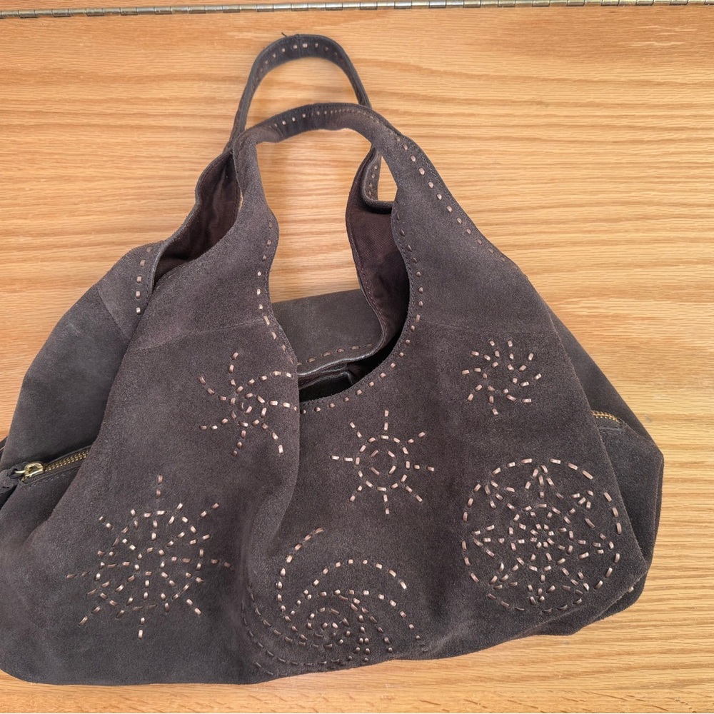 Sigrid Olsen Dark Brown Suede Hobo Bag